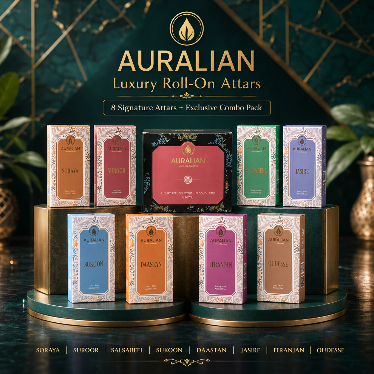 8 Roll-on Attars Combo Pack