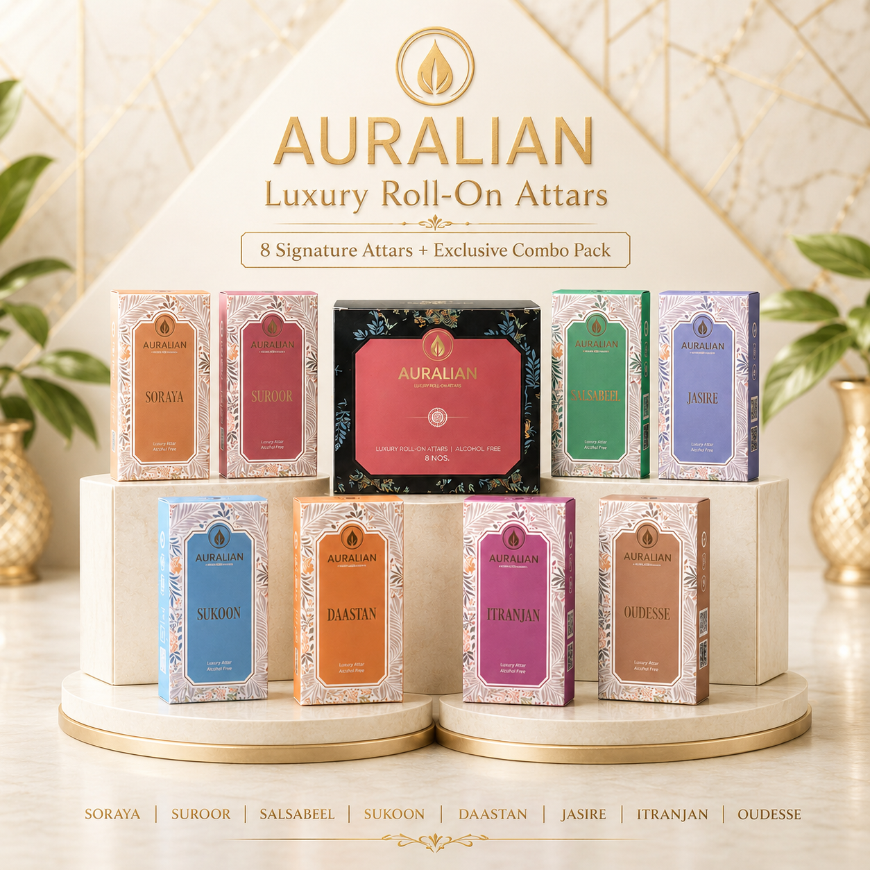 8 Roll-on Attars Combo Pack